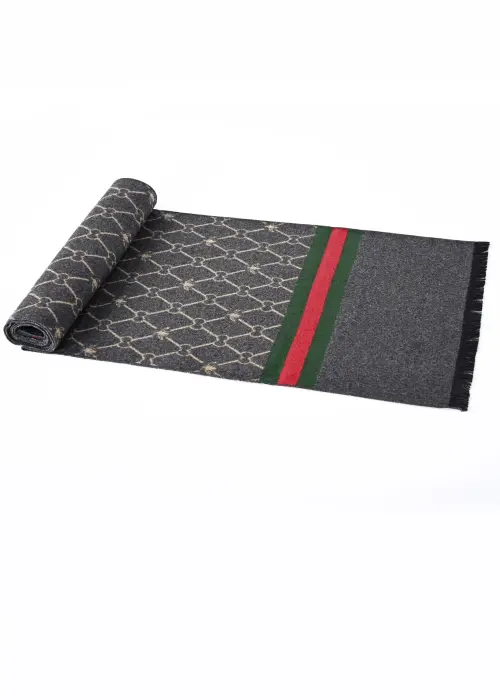 Reversible  Wool Scarf – Grey image 2