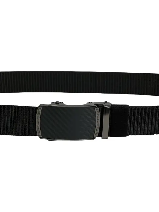 Classic Outdoor Nylon Belt (Black)  – Automatic Buckle – Cut to Fit 135 cm image 2