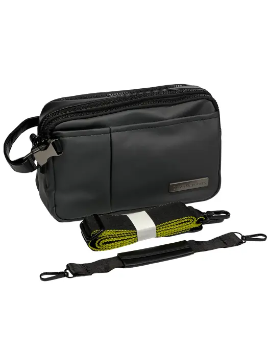 Classic men's handbag with a crossbody strap image 1