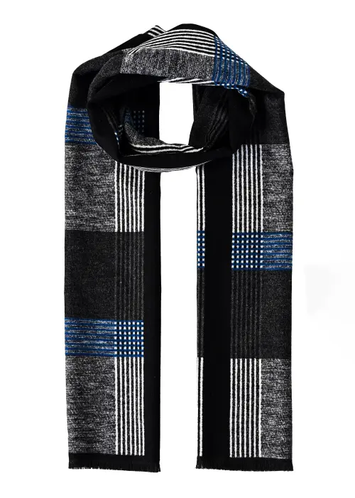 Reversible  Wool Scarf – Black image 1
