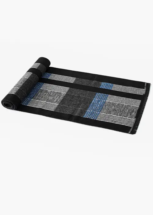 Reversible  Wool Scarf – Black image 2