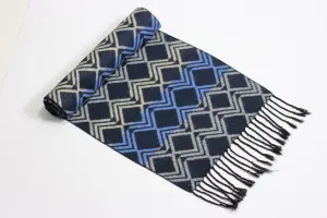 Reversible Classic Scarf - Navy & Grey image 3