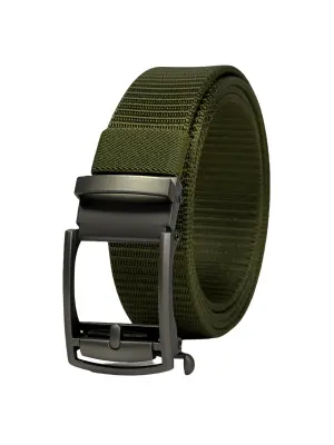 Classic Outdoor Nylon Belt (Olive)  – Automatic Buckle – Cut to Fit 135 cm image 0