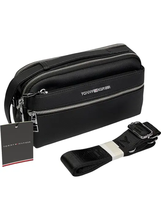 Classic men's handbag with a crossbody strap image 1