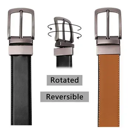 Classic Reversible Leather Belt (Black & Havan) image 0