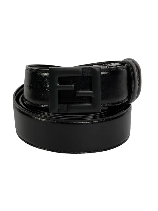 Classic Reversible Polished Leather Belt (Black & Brown) image 0