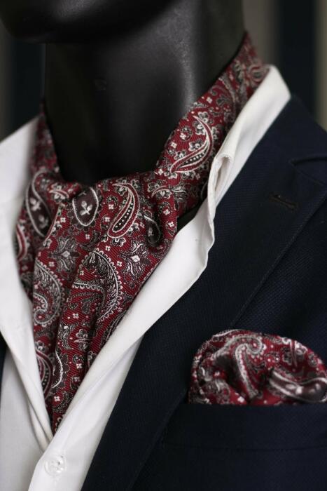 Maroon Ascot Paisley image 0