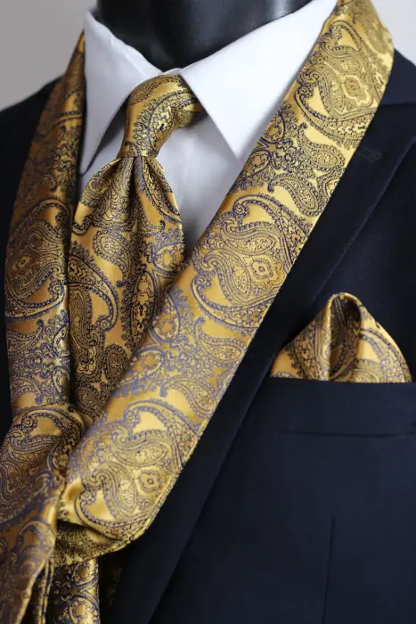 Paisley Scarf And jacquard tie with hanky image 0