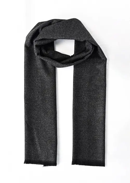 Reversible  Wool Scarf – Grey image 1