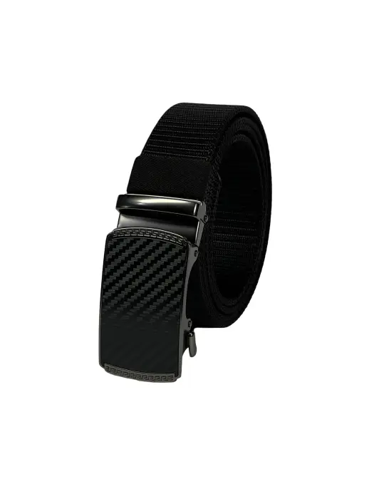Classic Outdoor Nylon Belt (Black)  – Automatic Buckle – Cut to Fit 135 cm image 0