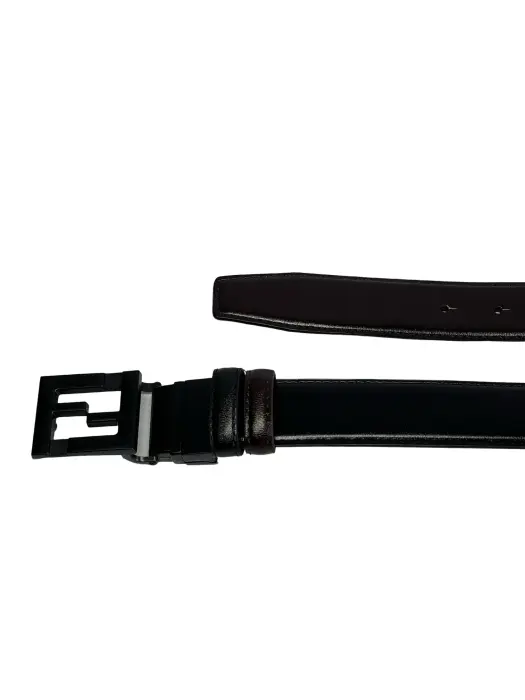 Classic Reversible Polished Leather Belt (Black & Brown) image 3