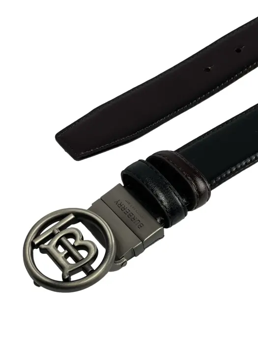Classic Reversible Polished Leather Belt (Black & Brown) image 2