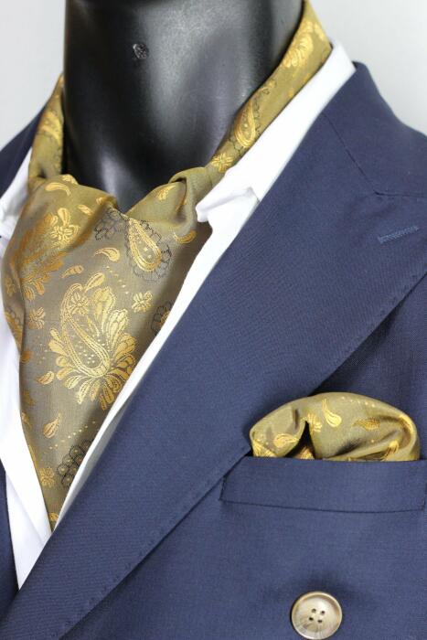 Gold Ascot Paisley with Hanky image 0