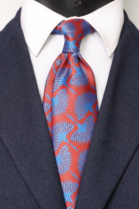 Feather Jaquard Neck Tie - Medium 7 cm image 0