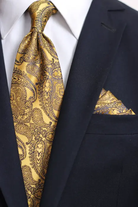 Paisley Scarf And jacquard tie with hanky image 1