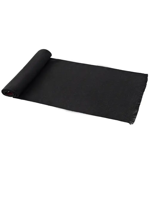 Reversible  Wool Scarf – Black image 2