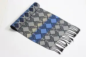 Reversible Classic Scarf - Navy & Grey image 2