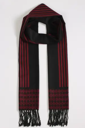 Reversible Classic Scarf - black & Red image 0