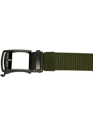 Classic Outdoor Nylon Belt (Olive)  – Automatic Buckle – Cut to Fit 135 cm image 4
