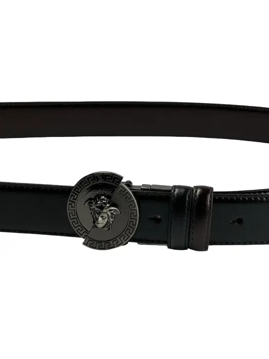 Classic Reversible Polished Leather Belt (Black & Brown) image 1
