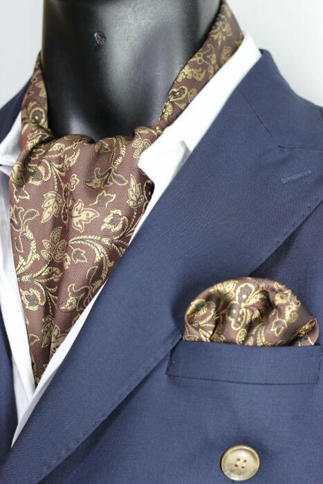 Brown Ascot Floralf with Hanky image 0