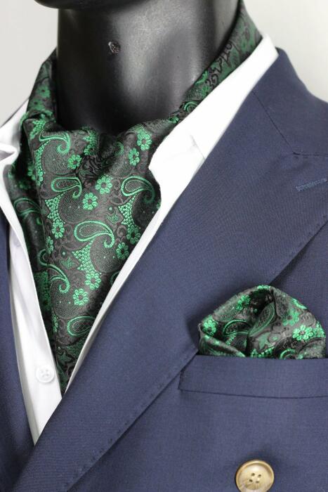 Green Ascot Paisley with Hanky image 0