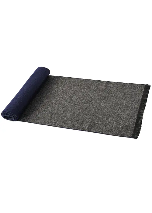 Reversible  Wool Scarf – Blue image 3