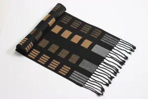 Reversible Classic Scarf - Black & Beige image 3