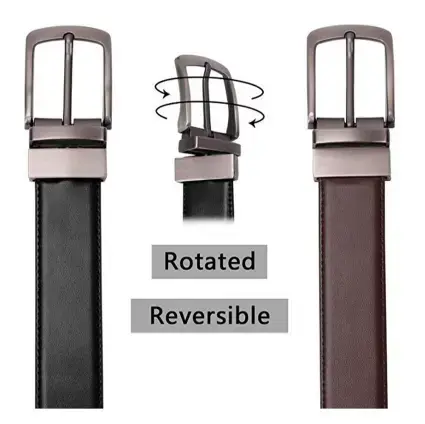 Classic Reversible Leather Belt (Black & Brown) image 0