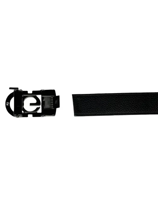 Black Genuine Leather Belts With Automatic Buckle image 4