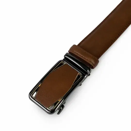 Havana Genuine Leather Belts With Automatic Buckle image 1