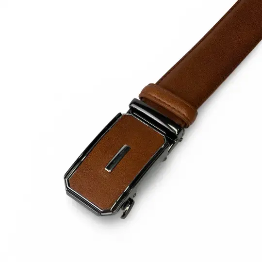 Havana Genuine Leather Belts With Automatic Buckle image 1