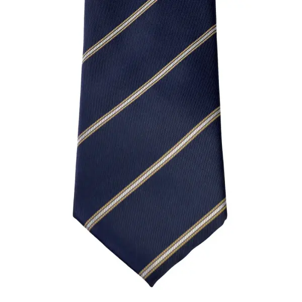 Stripe Jaquard Neck Tie With Hanky Medium 7 cm image 3