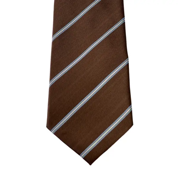 Stripe Jaquard Neck Tie With Hanky Regular 8.5 cm image 1