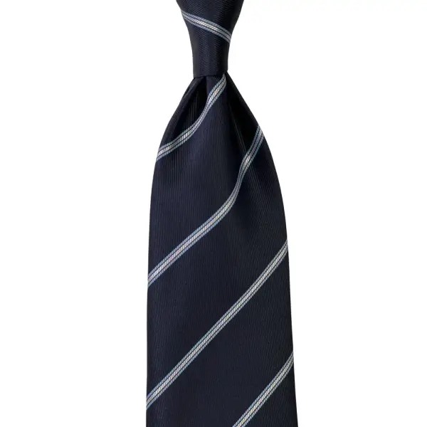 Stripe Jaquard Neck Tie With Hanky Regular 8.5 cm image 2