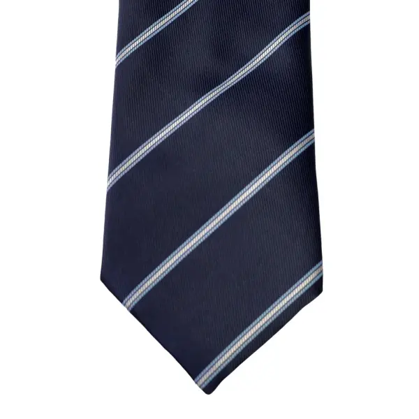 Stripe Jaquard Neck Tie With Hanky Regular 8.5 cm image 1