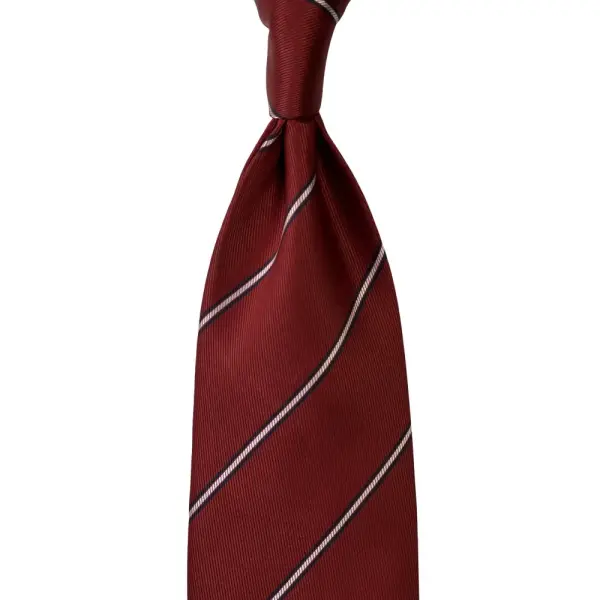 Stripe Jaquard Neck Tie With Hanky Regular 8.5 cm image 8