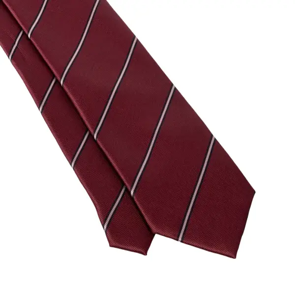 Stripe Jaquard Neck Tie With Hanky Regular 8.5 cm image 2