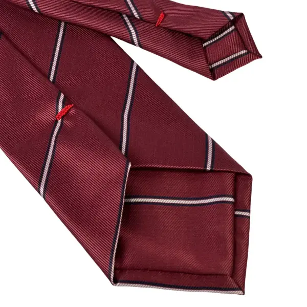 Stripe Jaquard Neck Tie With Hanky Regular 8.5 cm image 3