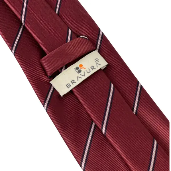 Stripe Jaquard Neck Tie With Hanky Regular 8.5 cm image 7