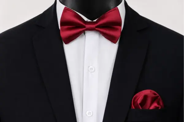 Red Satin Bow Tie image 0