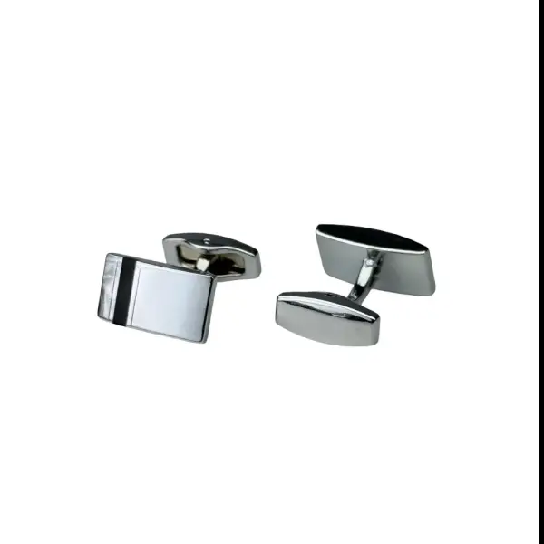 Silver Cufflink Rectangel image 1