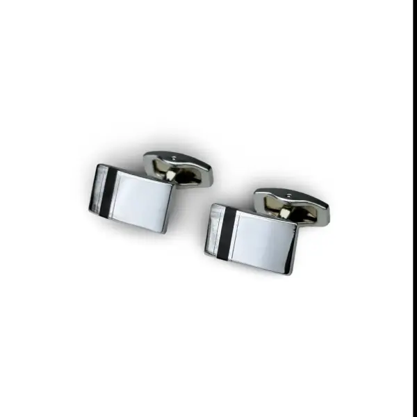 Silver Cufflink Rectangel image 0