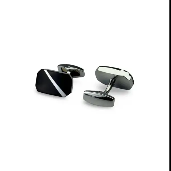 Black Cufflink Rectangel image 1
