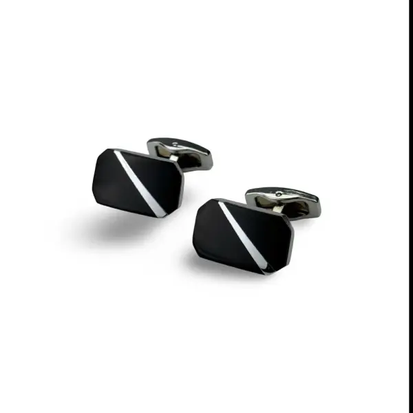 Black Cufflink Rectangel image 0