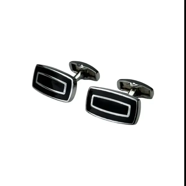 Black Cufflink Rectangel image 0