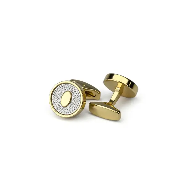 Gold  Cufflink Round image 0