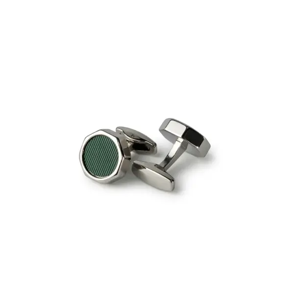 Silver  Cufflink Round image 0