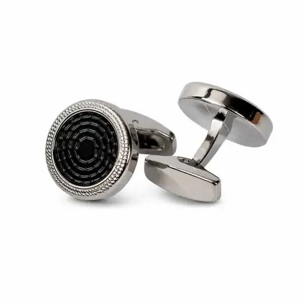 Silver  Cufflink Round image 0