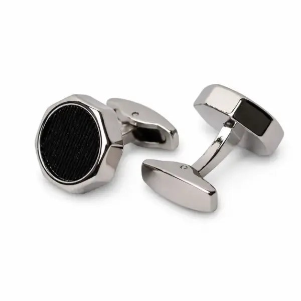 Silver  Cufflink Octagonal image 0